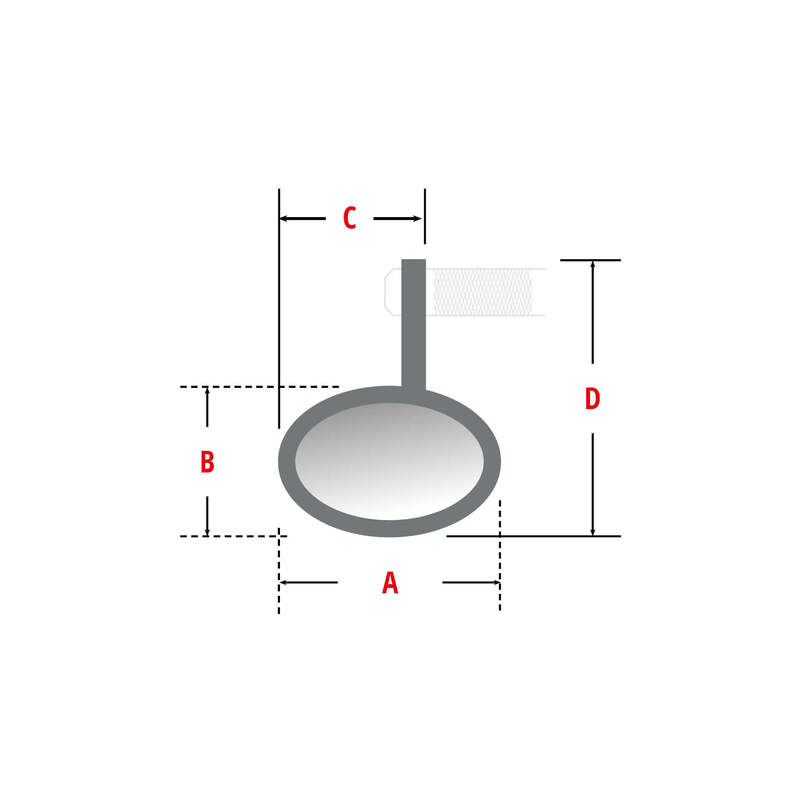 Highsider Victory-X Rim Hovar End Mirror med LED-blinklys (1 stk) 301-183