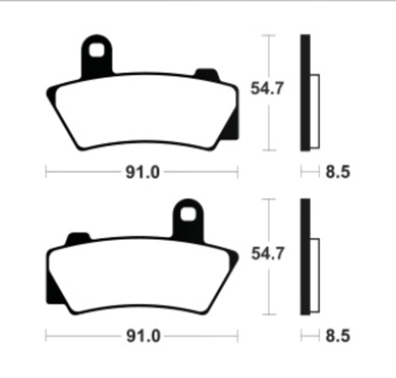 Tecnium Street Performance Sintermetall -Brembel -tilstand - MR495 1122855