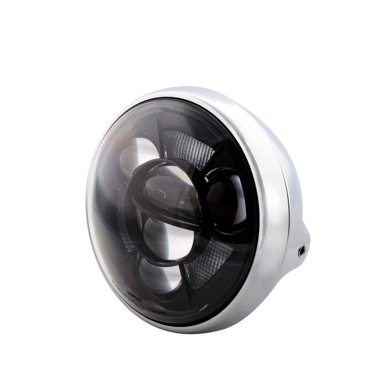 Highsider British-stil type 11 7 tommer LED-forlygte med TFL 223-295