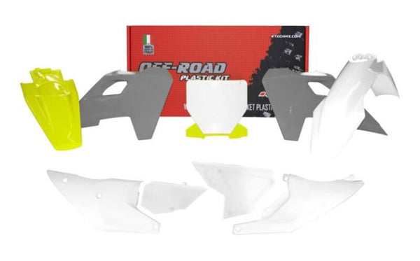 Racetech Plastic Kit 7 Parts-Oem Gray /White to Husqvarna (R-Kithsq-OEM-533)