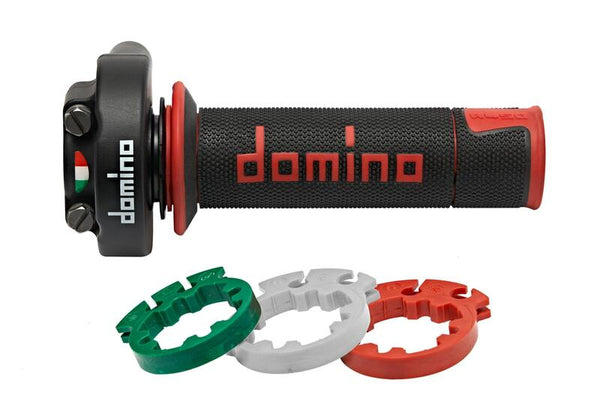 Domino Gas Control Short Stroke XM2 med A450 Grips - Black/Red 5536.03-00