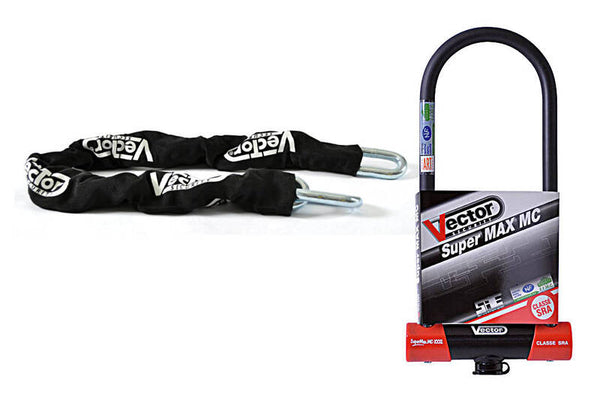 Vector Anti-Theft Kit-Super Max L2 U-Lock & Chain Ø13mm / 1.1m