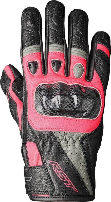 RST LADIES STUNT 3 CE Women Gloves Leather/Textile - Pink 102097PNK -09
