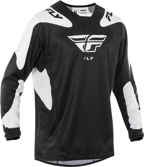 Fly Racing Kinetic Sym Jersey - Black/White 378-421s