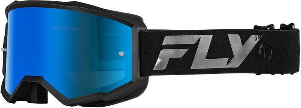 Escape Racing Zone Cross Glasses Black/Black - Sky Blue Mirror/Smoke Colored Glass