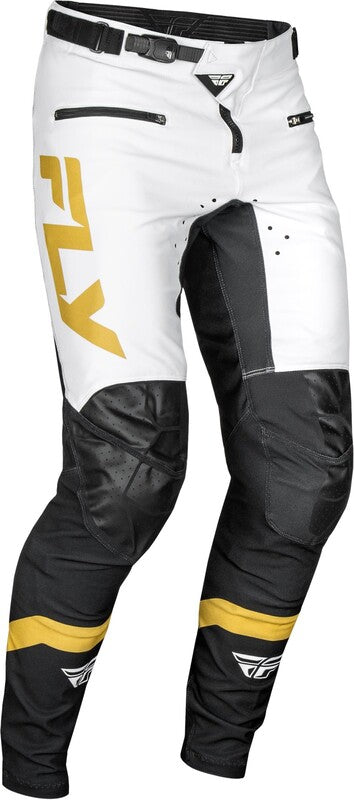 Fly Racing Rayce Bicycle Youth Pants - White/Black/Gold 378-06522