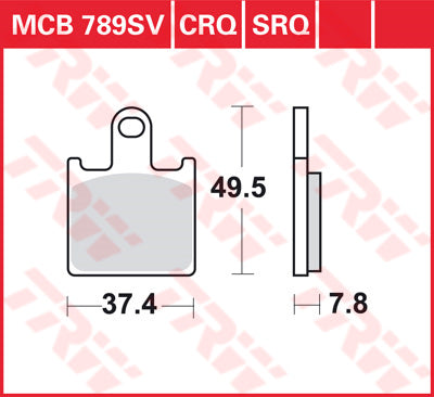 TRW BRAKE PAD TRW MCB789SV MCB789SV