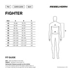 Rebelhorn mc-leather jakke fighter sort /influenza