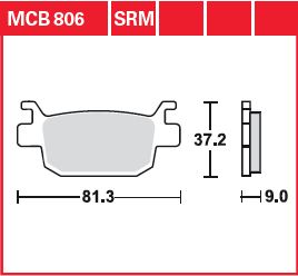 TRW Brake Pad Organic Street MCB806