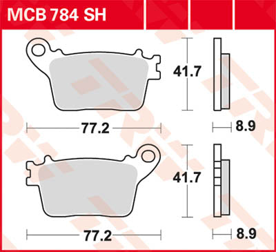 TRW BRAKE PAD TRW MCB784SH MCB784SH