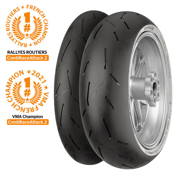 Continental Tire Contirace Attack 2 med 120/70 ZR 17 M/C 58W TL