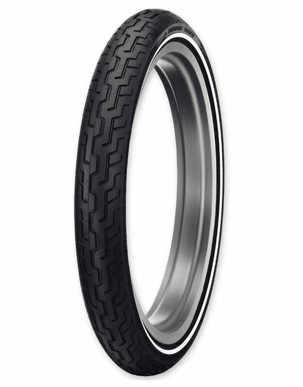 Dunlop Tire D402F MWW (Harley-D) Medium-White-Sgewall MH90-21 M/C 54H TL