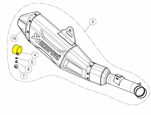 Akrapovic støjindsats V-TUV349