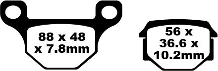 EBC Brake Pad FA ser organisk FA093 ud