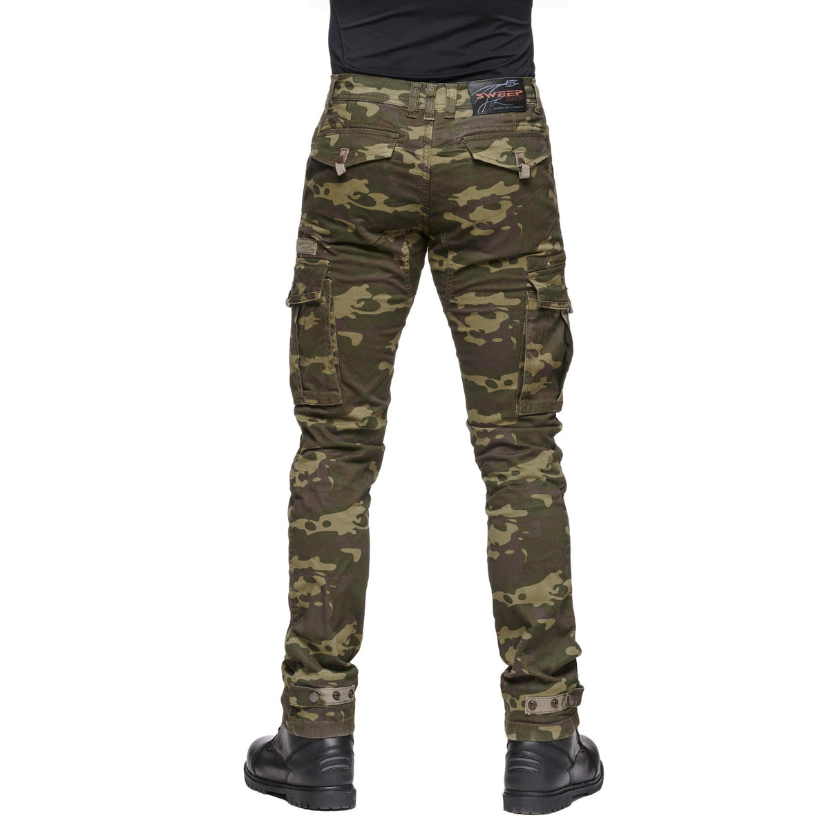 Fej Kevlar MC-Pants Jungle Green /Camo