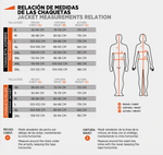 Storleksguide för Seventy Dam Textil Mc-Jacka SD-JR50 med mått för bröst, midja och längd. Hjälper till att välja rätt passform för motorcyklister.