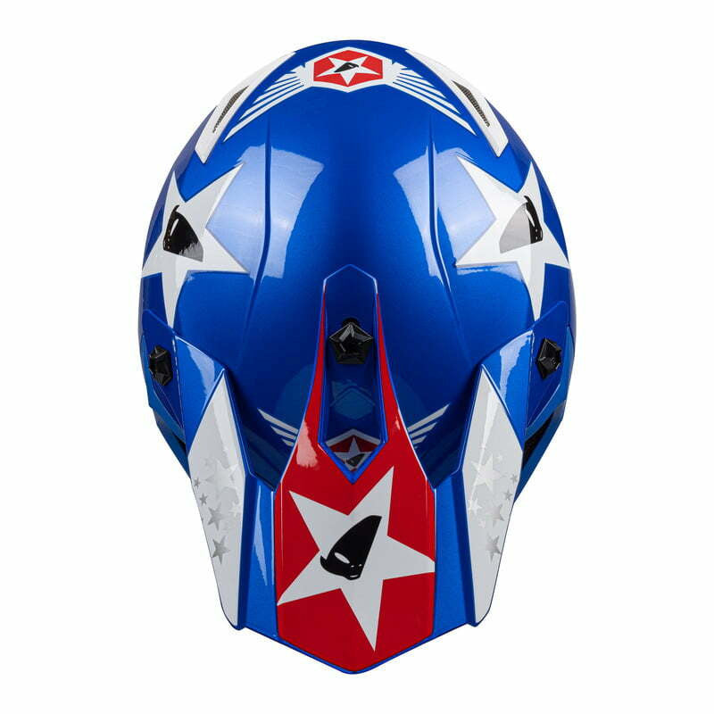 UFO Kids Cross MC Helmet Captain Blue /White