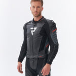 Rebelhorn mc-leather jacket veloce black /gray