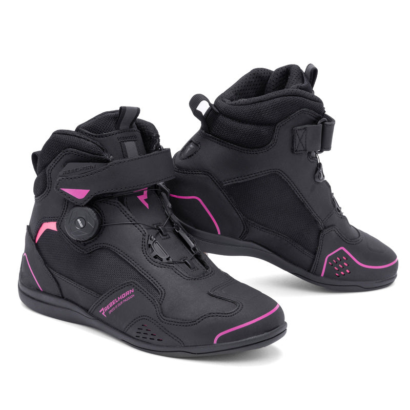 Rebelhorn Women MC Shoes Spark II sort /lyserød