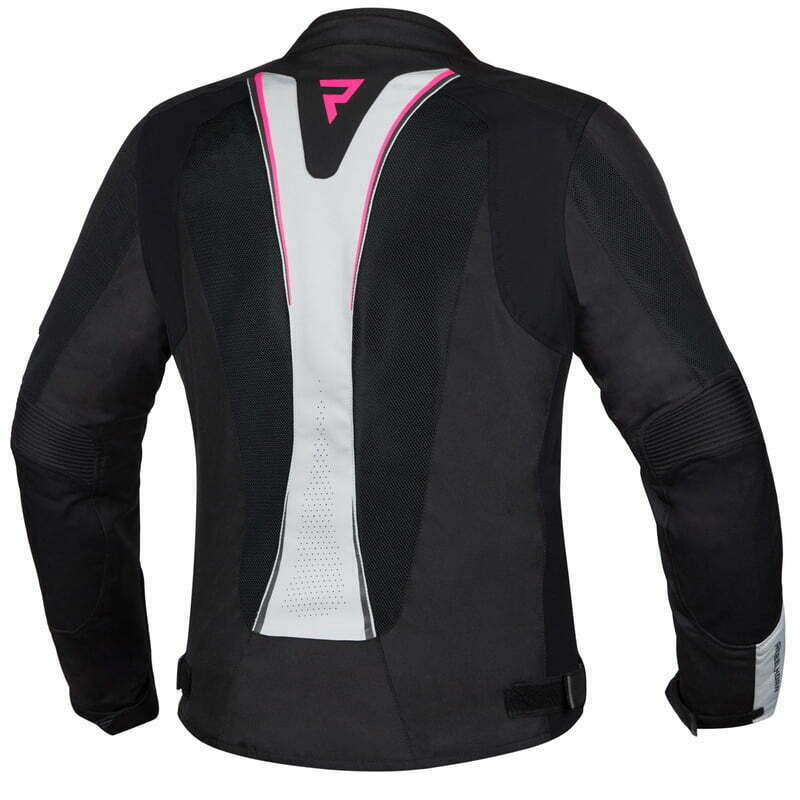 Rebelhorn Dam Textile MC Jacket Hiflow IV sort /sølv /lyserød