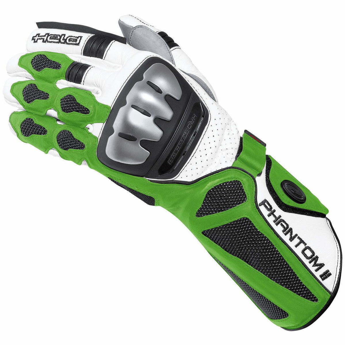 Holdt MC-Sport handsker Phantom II White /Green