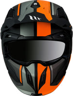 MT -hjelme Åbn MC Helmet Streetfighter Twin Orange