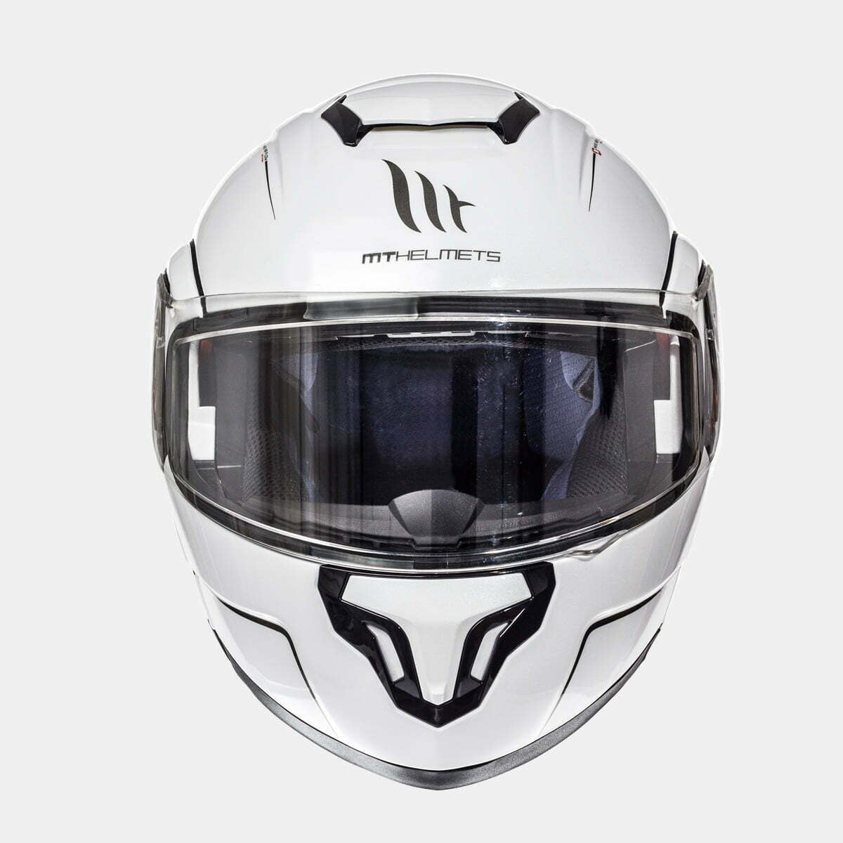 MT Helmets åbelige MC -hjelmatom White