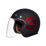 SMK Jet MC Helmet Retro sort /rød