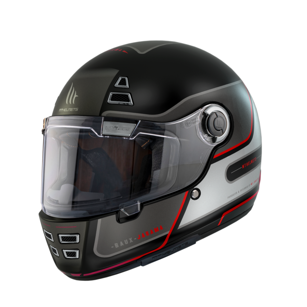 MT -hjelme Integral MC Helmet Jarama Baux E15 Red Matt