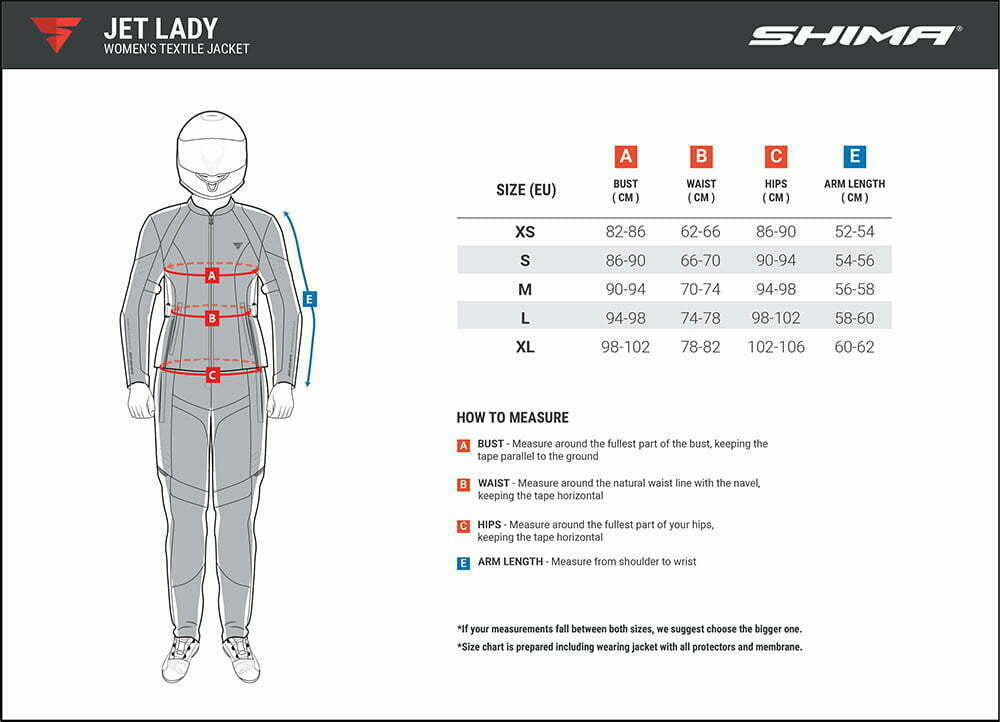 Shima Lady Textile MC Jacket Jet sort