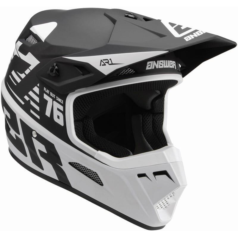 Svar Barn Cross MC Helmet Ar1 fed sort /hvid