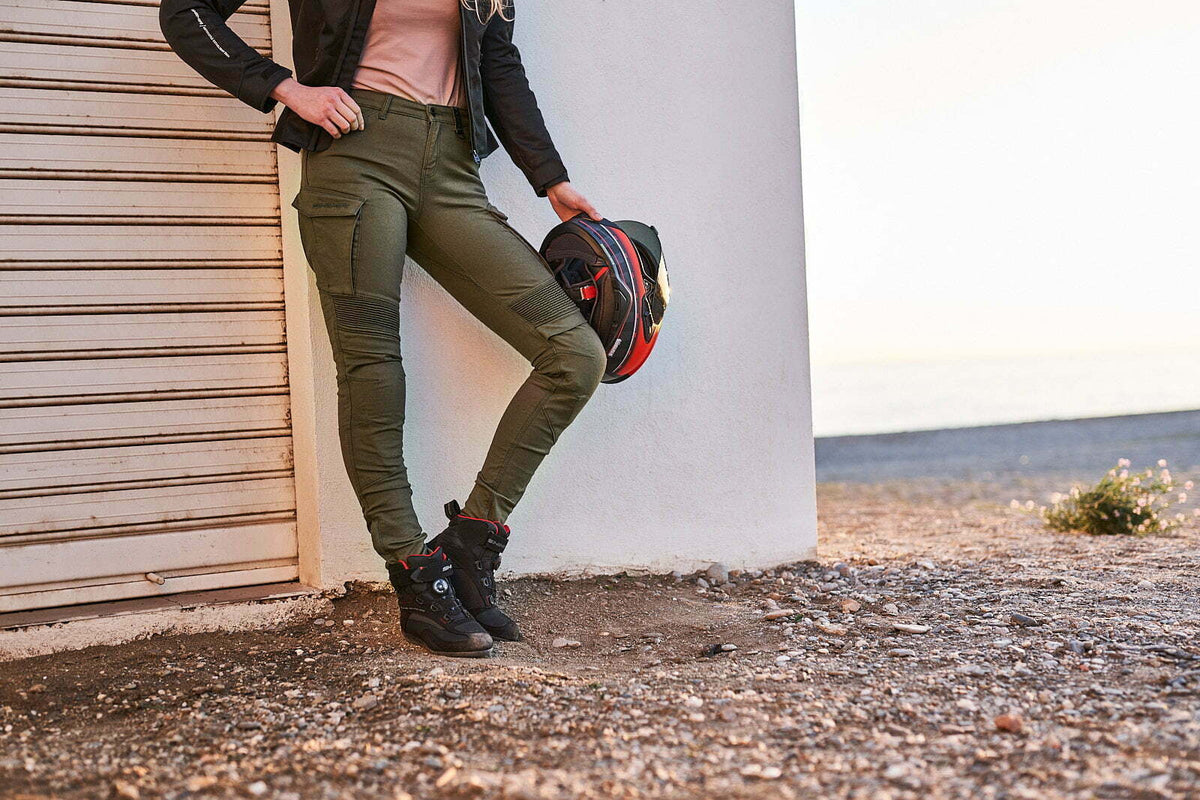 Shima Lady Kevlar Mc-Jeans Giro 3.0 Khaki