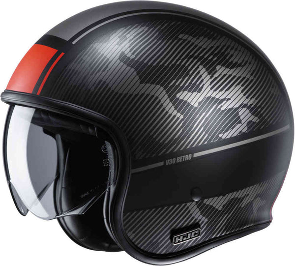 HJC Open MC Helmet V30 Alpi sort /rød