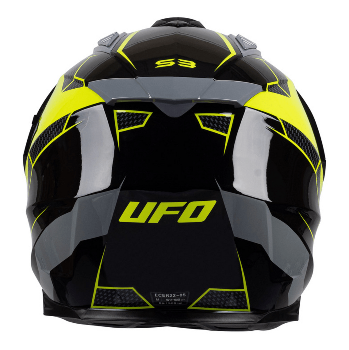 UFO Adventure MC Helmet Aries Black /Flu