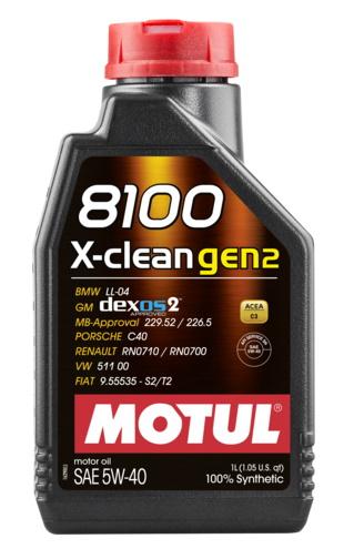 Motul 8100 X-Clean Gen2 5W-40 1L (12stk/pap)