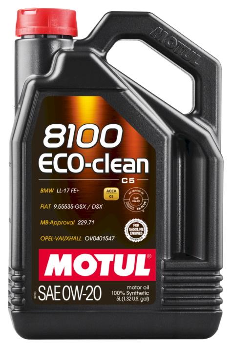 Motul 8100 Eco-Clean 0W20 5L (4 stk/pap)