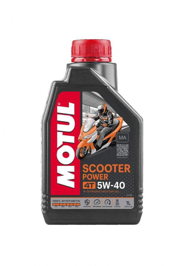 Motul Scooter Power 4T 5W-40 MA 1L (12 stk/pap)
