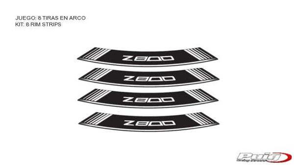 Kit 8 Rim Strips Z800 C/White
