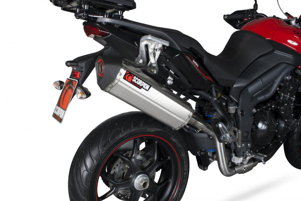Triumph Tiger 1050 Sport 2013-2021 SERKET Parallel Slip-On Børstet rustfrit stål ærme