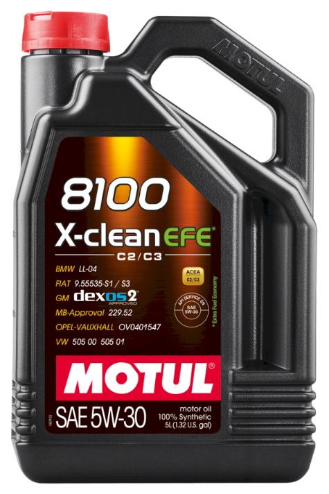 Motul 8100 X-Clean EFE 5W30 5L (4 stk/pap)