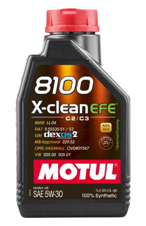 Motul 8100 X-Clean EFE 5W30 1L (12pcs/pap)