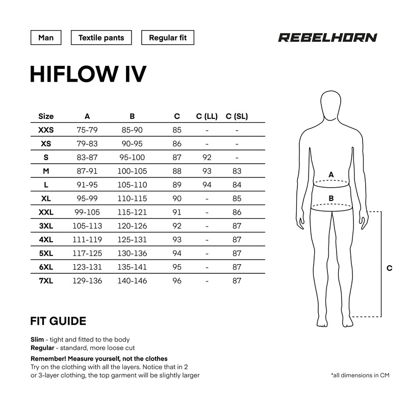 Rebelhorn tekstil mc bukser hiflow iv sort