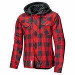 Afholdt Lady Kevlar MC -shirt Lumberjack II sort /rød