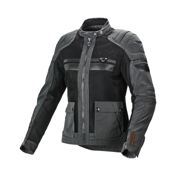 Motorcykeljakke Macna, Fluent Woman Night Eye Black/Black Night Eye/Brown