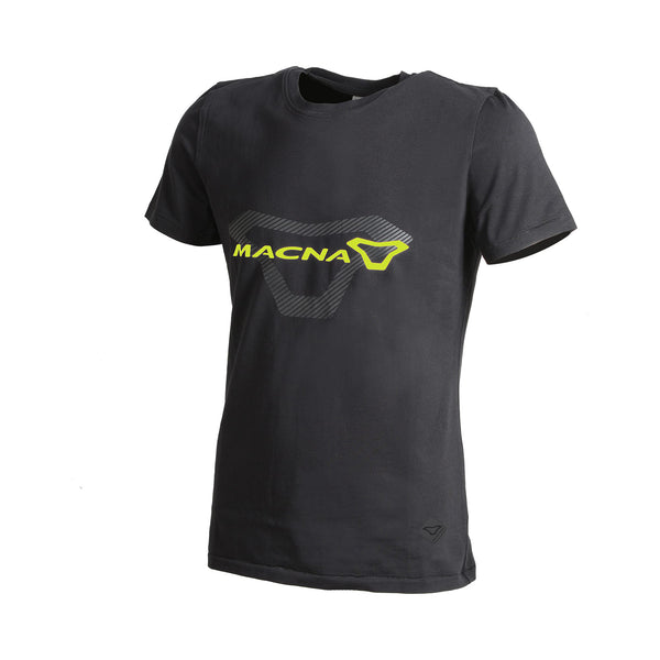 T-shirt macna, logo sort