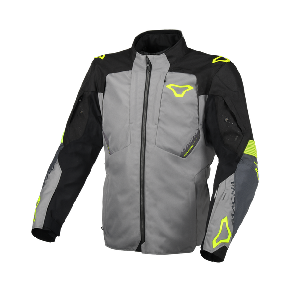 Macna textile MC jacket notch gray /black /flu