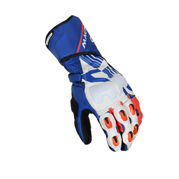 Motorcycle GLOVES MACNA, POWERTRACK BLUE/Black/White