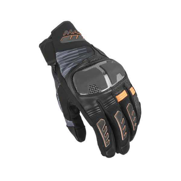 Motorcycle GLOVES MACNA, RIME 2.0 Black/Orange