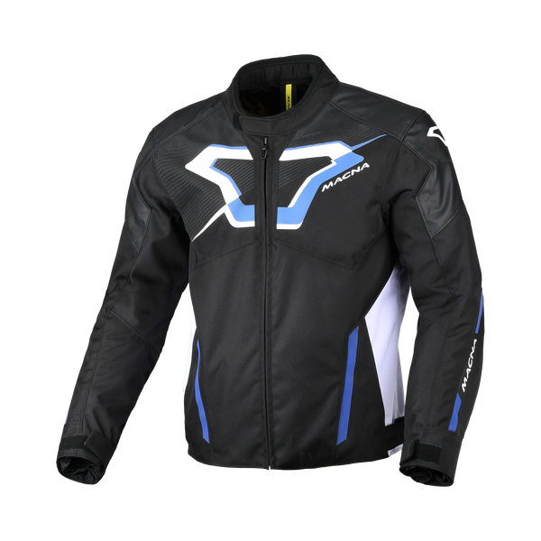Macna Textile MC Jacket Tazar 2.0 Sort /hvid /blå