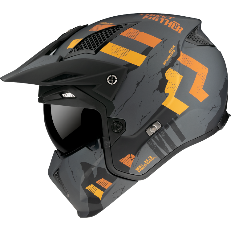 Mt Helmets Open MC Helmet Streetfighter A12 Gray